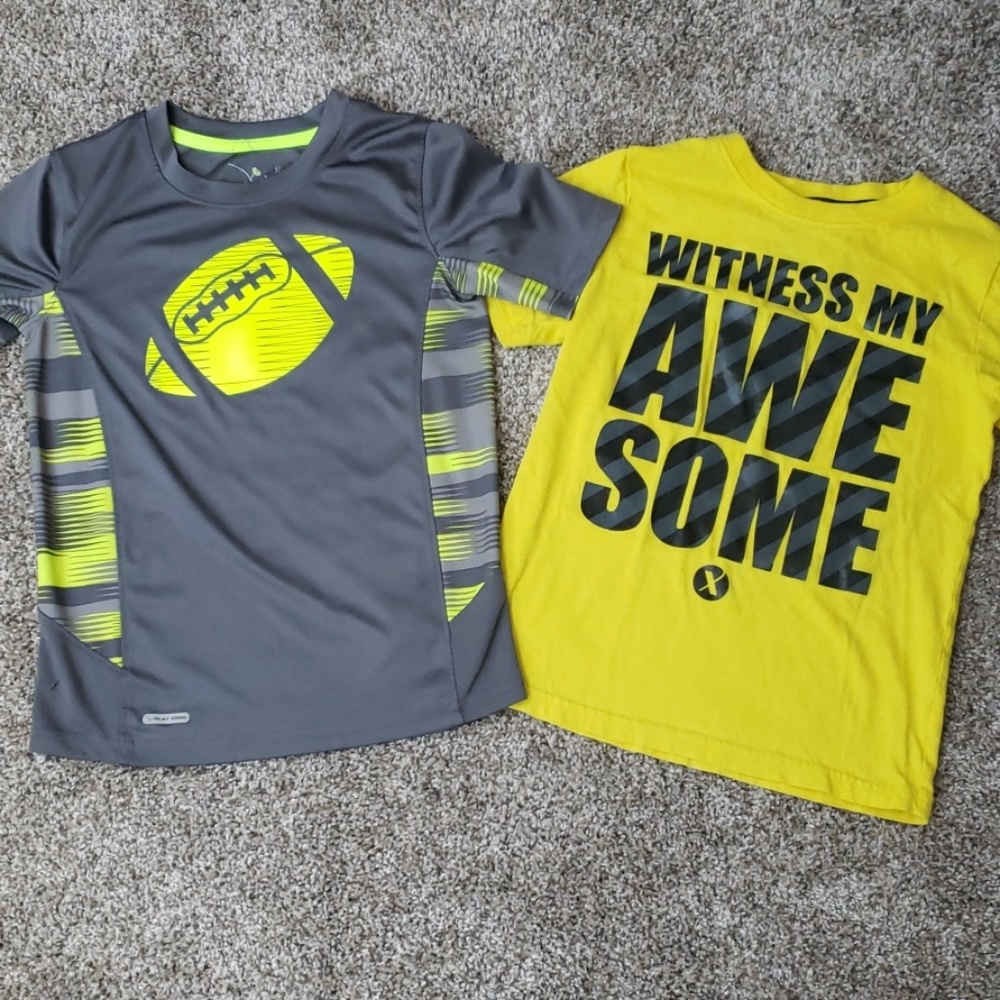 2 - Boys size 7 short sleeve shits